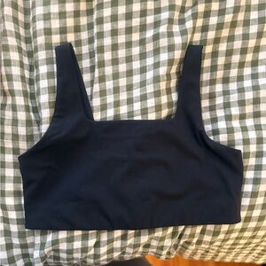 Girlfriend collective Black Tommy Cropped Bra